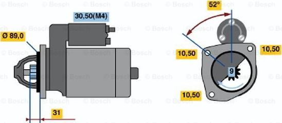 BOSCH 0 001 362 034 - Starter motal.fi