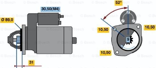 BOSCH 0 001 362 313 - Starter motal.fi