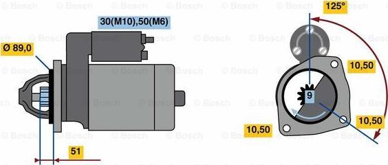 BOSCH 0 001 263 016 - Starter motal.fi