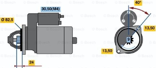 BOSCH 0 001 230 012 - Starter motal.fi