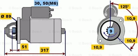 BOSCH 0 001 231 002 - Starter motal.fi