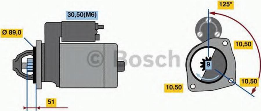 BOSCH 0 001 231 033 - Starter motal.fi