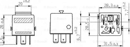 BOSCH 0 332 209 216 - Relay, horn motal.fi