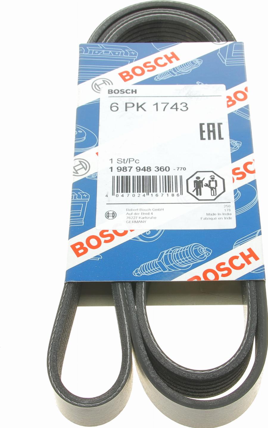 BOSCH 1 987 948 360 - V-Ribbed Belt motal.fi