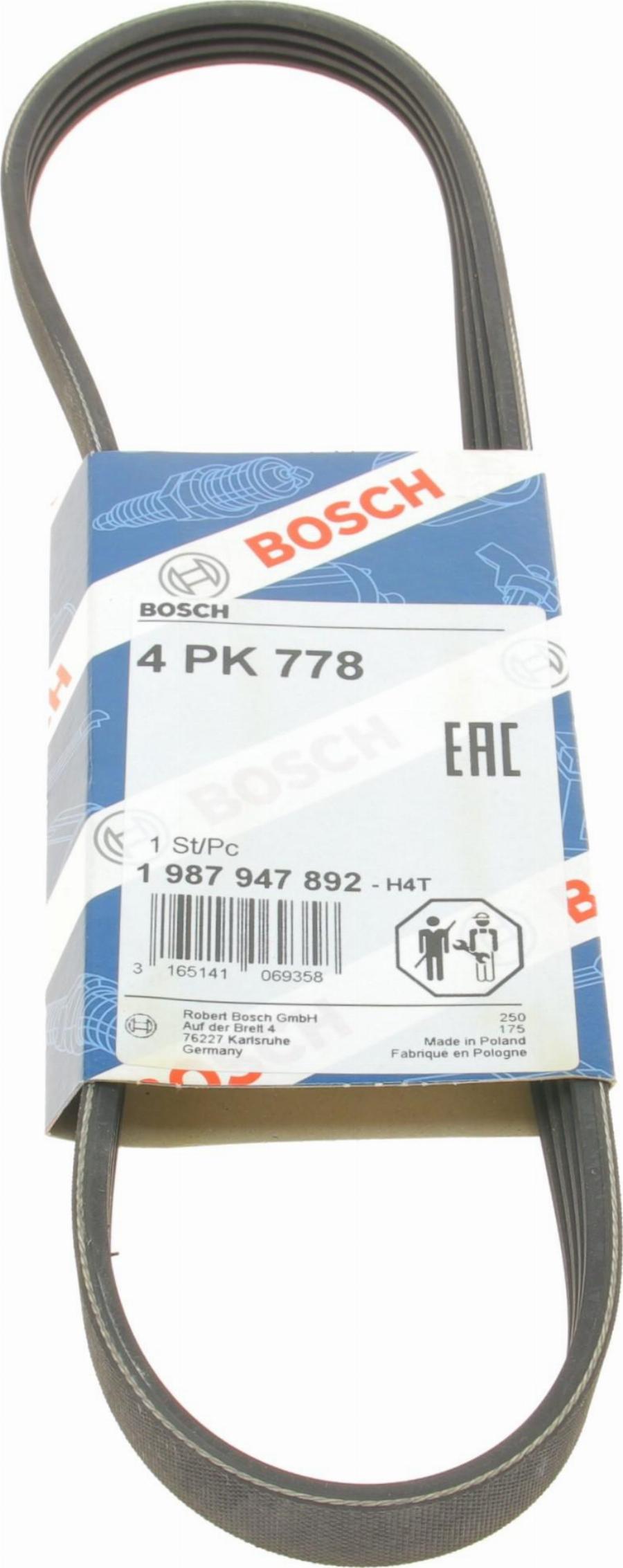 BOSCH 1 987 947 892 - V-Ribbed Belt motal.fi