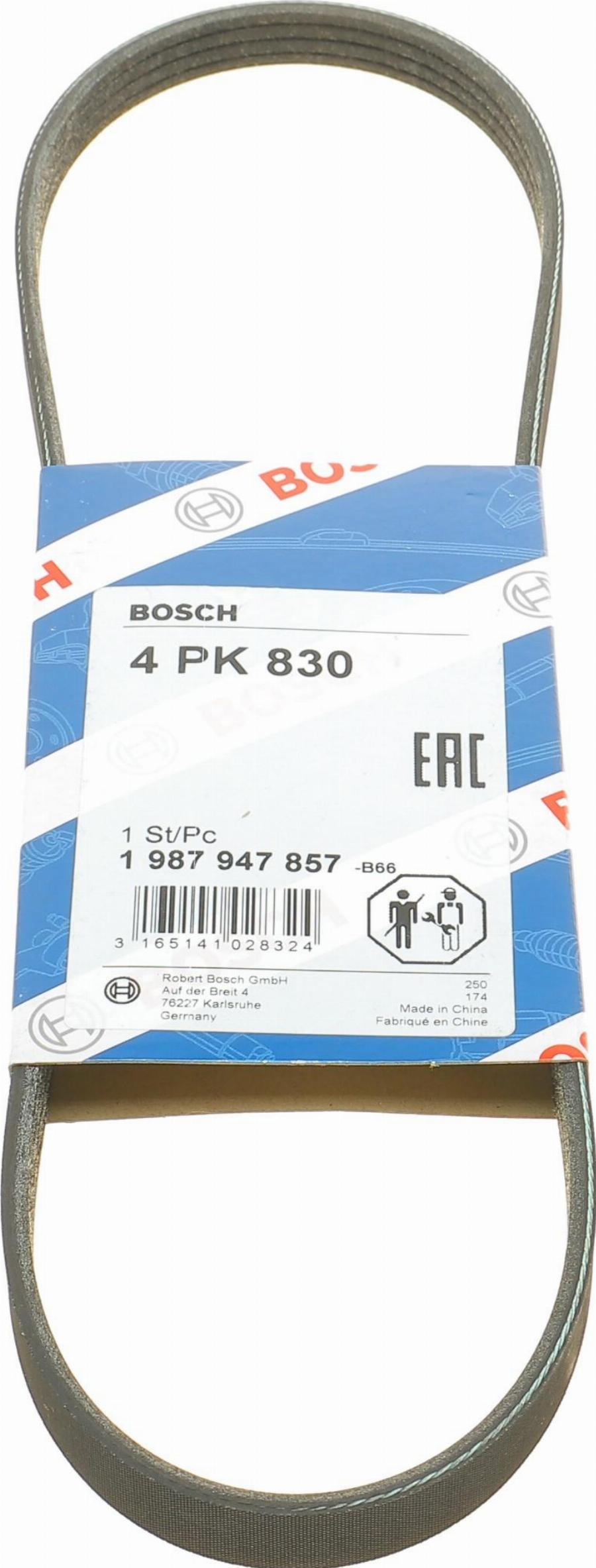 BOSCH 1 987 947 857 - V-Ribbed Belt motal.fi