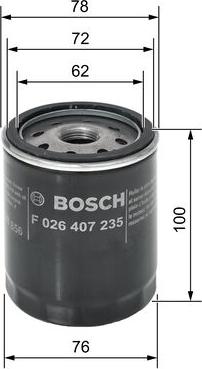 BOSCH F 026 407 235 - Oil Filter motal.fi