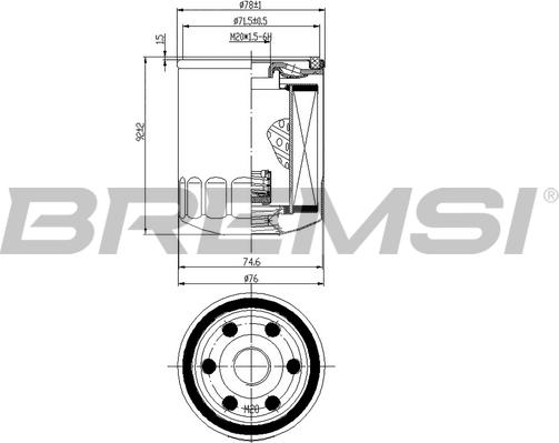 Bremsi FL0300 - Oil Filter motal.fi