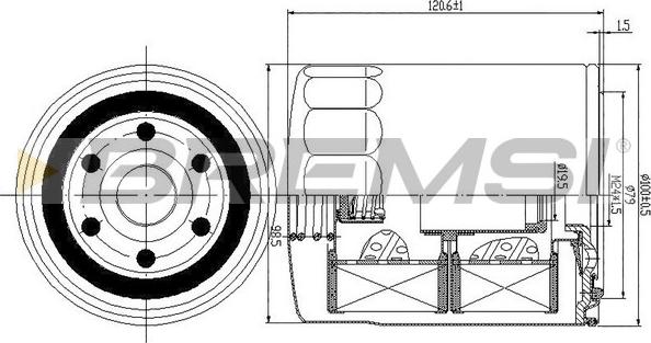 Bremsi FL0711 - Oil Filter motal.fi