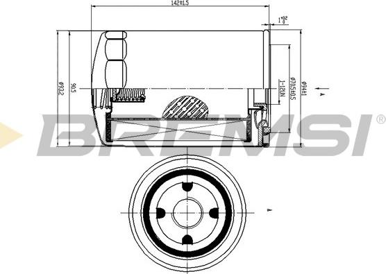 Bremsi FL1462 - Oil Filter motal.fi