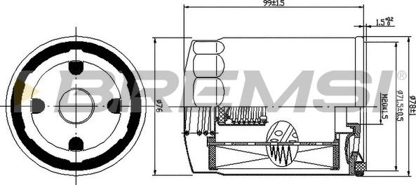 Bremsi FL1400 - Oil Filter motal.fi