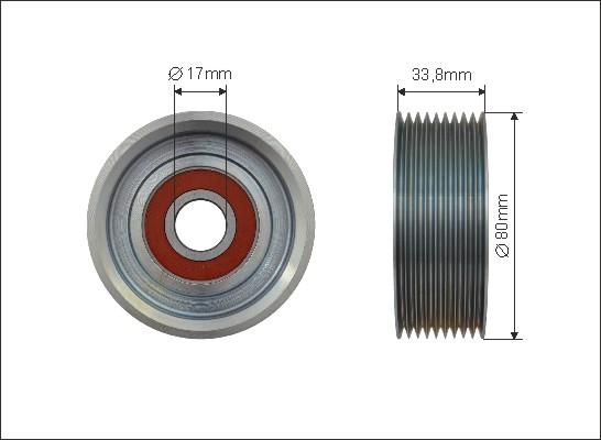 Caffaro 500585 - Pulley, v-ribbed belt motal.fi