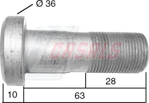 Casals 21524 - Stud, wheel hub motal.fi