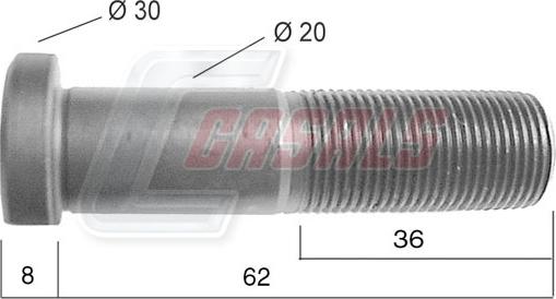 Casals 21527 - Stud, wheel hub motal.fi