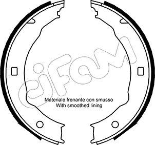 Cifam 153-330 - Brake Shoe Set, parking brake motal.fi