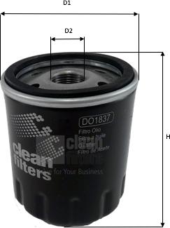 Clean Filters DO1837 - Oil Filter motal.fi