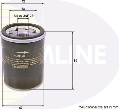 Comline CSZ11940 - Oil Filter motal.fi