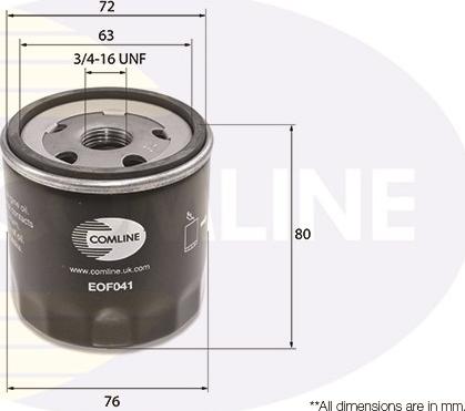 Comline EOF041 - Oil Filter motal.fi