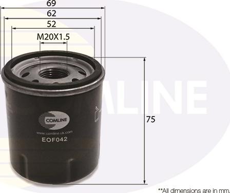 Comline EOF042 - Oil Filter motal.fi