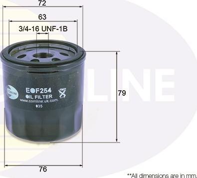 Comline EOF254 - Oil Filter motal.fi