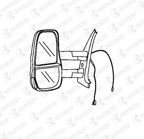 Covind D06/503 - Outside Mirror, driver cab motal.fi