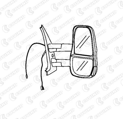 Covind D06/502 - Outside Mirror, driver cab motal.fi