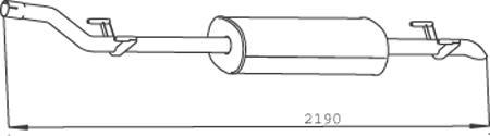 Dinex 56330 - Middle Silencer motal.fi