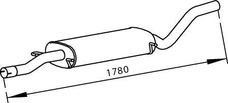 Dinex 56326 - Middle Silencer motal.fi