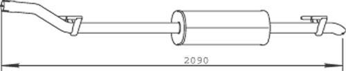 Dinex 56322 - Middle Silencer motal.fi