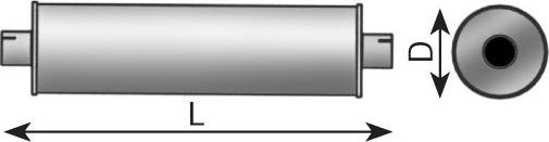 Dinex 50401 - Middle Silencer motal.fi