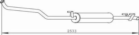 Dinex 50471 - Middle Silencer motal.fi