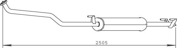 Dinex 50472 - Front Silencer motal.fi