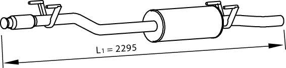 Dinex 74308 - Middle Silencer motal.fi