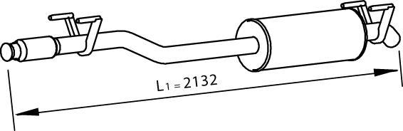 Dinex 74307 - Middle Silencer motal.fi