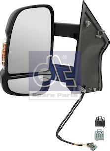 DT Spare Parts 12.83018 - Outside Mirror, driver cab motal.fi