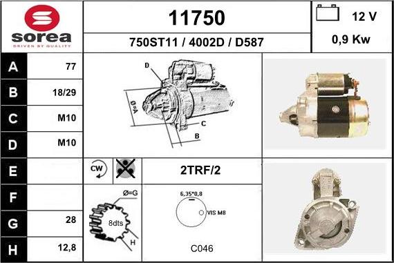 EAI 11750 - Starter motal.fi