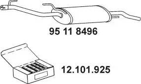 Eberspächer 95 11 8496 - End Silencer motal.fi