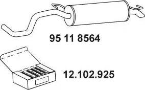 Eberspächer 95 11 8564 - End Silencer motal.fi