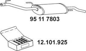 Eberspächer 95 11 7803 - End Silencer motal.fi