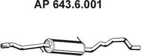 Eberspächer 643.6.001 - Middle Silencer motal.fi