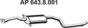 Eberspächer 643.8.001 - Middle Silencer motal.fi