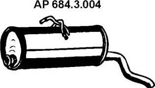 Eberspächer 684.3.004 - End Silencer motal.fi