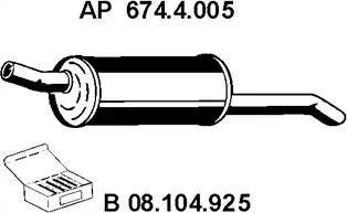 Eberspächer 674.4.005 - End Silencer motal.fi