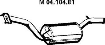 Eberspächer 04.104.81 - Middle Silencer motal.fi