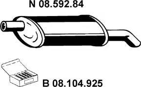 Eberspächer 08.592.84 - End Silencer motal.fi