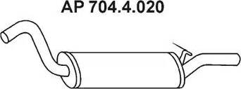 Eberspächer 704.4.020 - End Silencer motal.fi