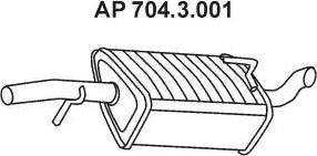 Eberspächer 704.3.001 - End Silencer motal.fi