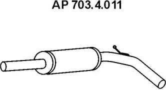 Eberspächer 703.4.011 - Middle Silencer motal.fi