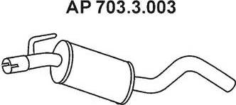 Eberspächer 703.3.003 - Middle Silencer motal.fi