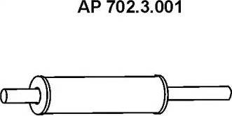 Eberspächer 702.3.001 - Front Silencer motal.fi